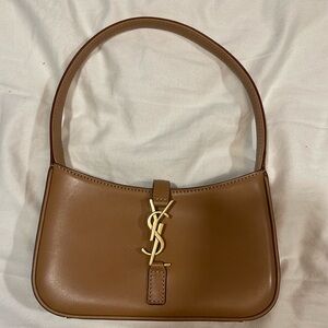 Saint Laurent beige smooth leather mini